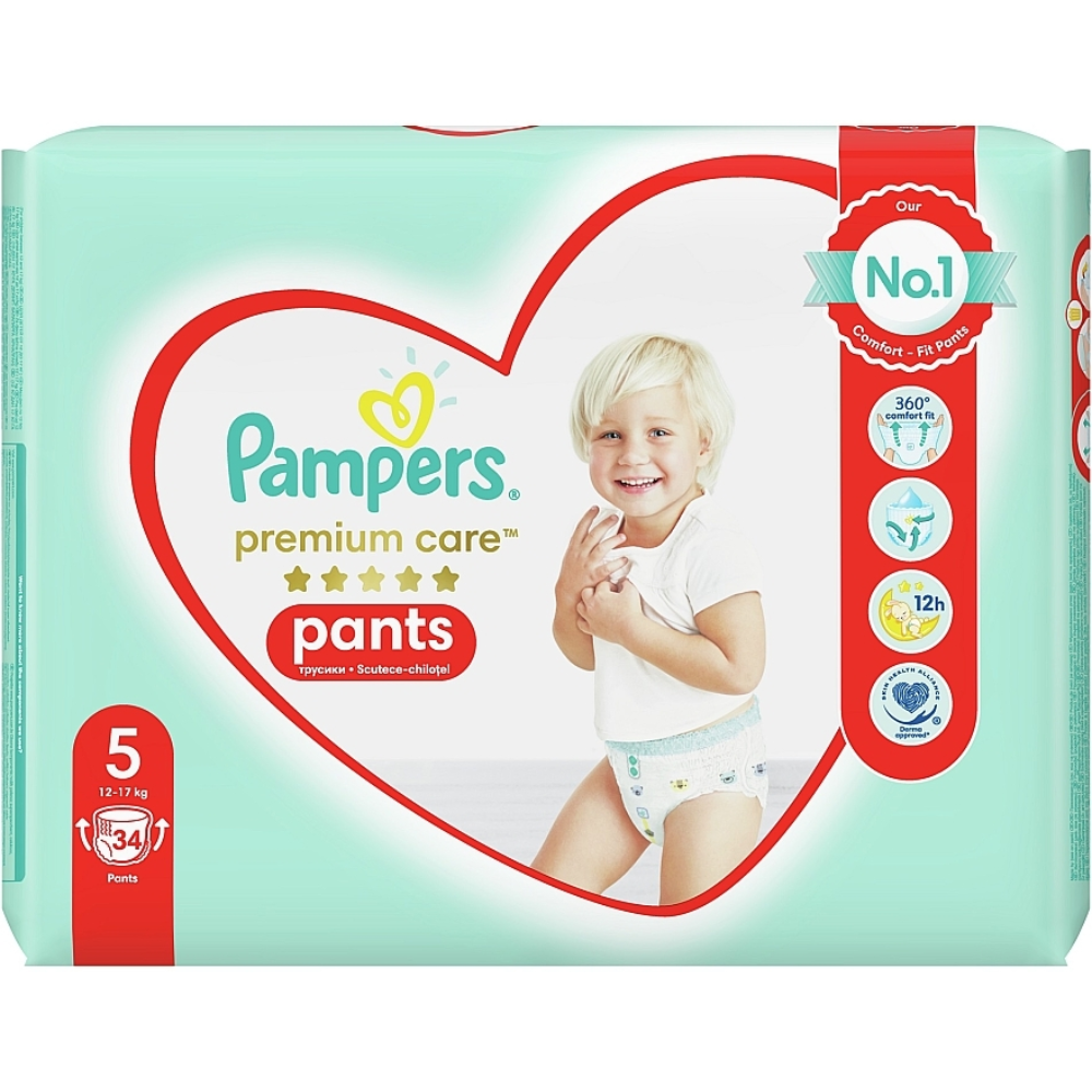 Трусики Pampers Premium №5 12-17 кг 34 шт