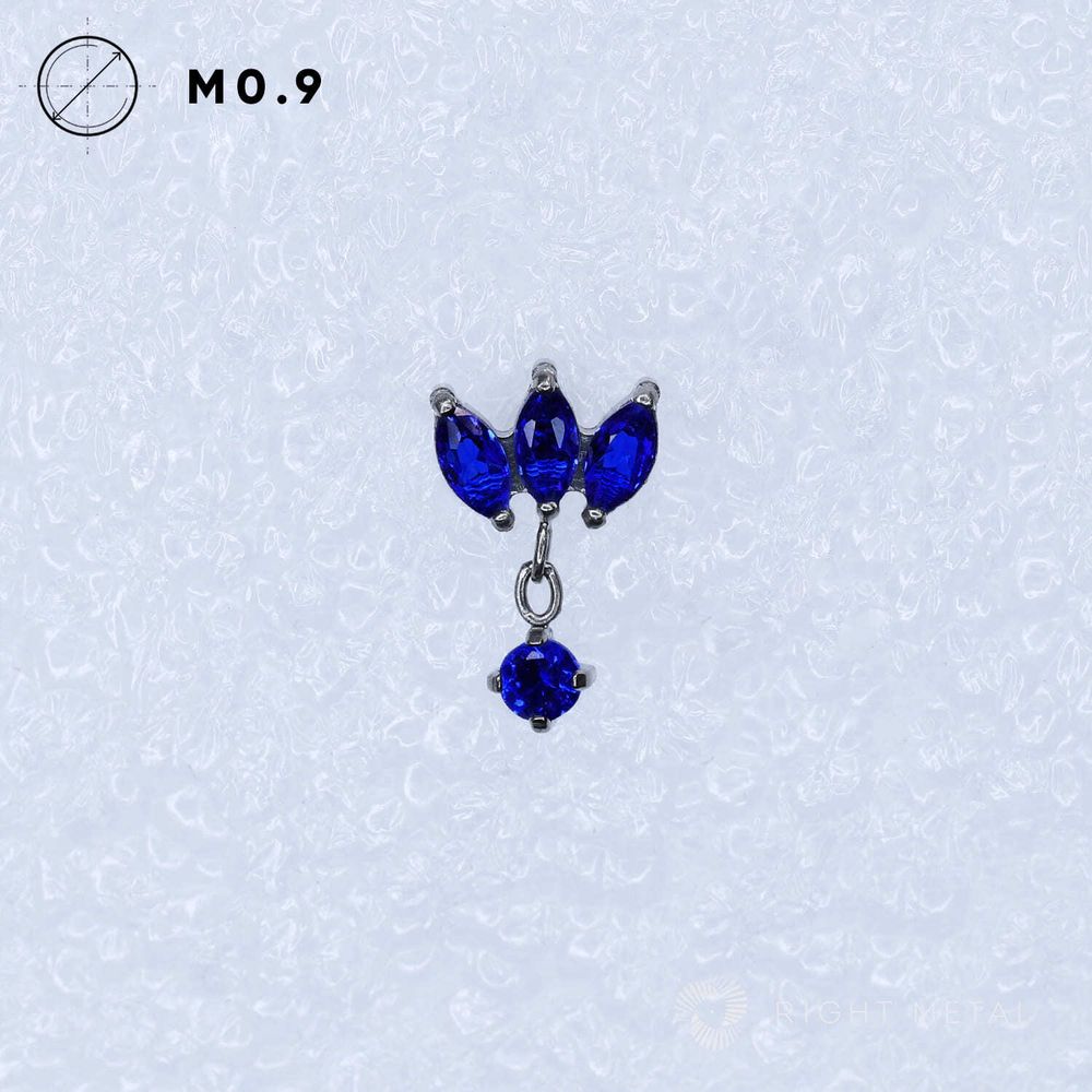 Pendant 3K Marquise Sapphire