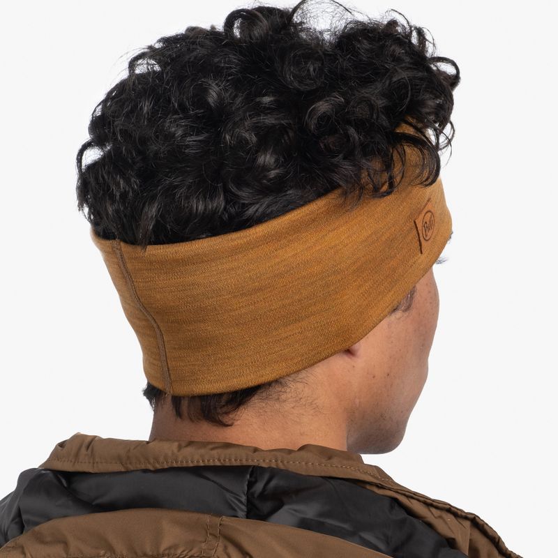 Шерстяная повязка на голову Buff Headband Midweight Wool Solid Mustard Фото 3