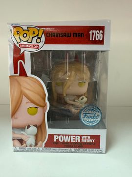 Фигурка Funko POP!(мятая коробка) Animation Chainsaw Man Power Meowy w/(FL) Сhase (Exc) (1766) 84413