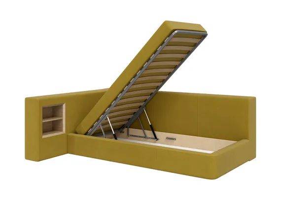 Диван-кровать Cube c нишей M (янтарный FiberGuardе)