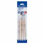 Набор кистей пони, 4шт (2 3 4 6), в блистере, Brauberg