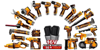 Аккумуляторный перфоратор 16В BL 1.8Дж 2хАКБ 2Ач и ЗУ INGCO CRHLI16168 INDUSTRIAL