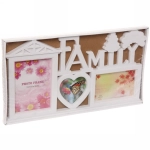 Фоторамка-коллаж 45*25см «Семья», цвет белый, на 3 фото, пластик