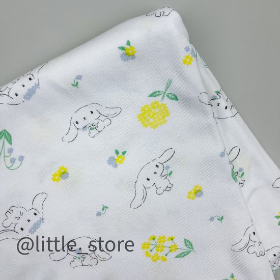 Пеленка хлопковая "Белые зайчики"