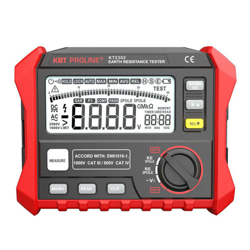 Измеритель сопротивления заземления цифровой KT 2302 серия PROLINE КВТ