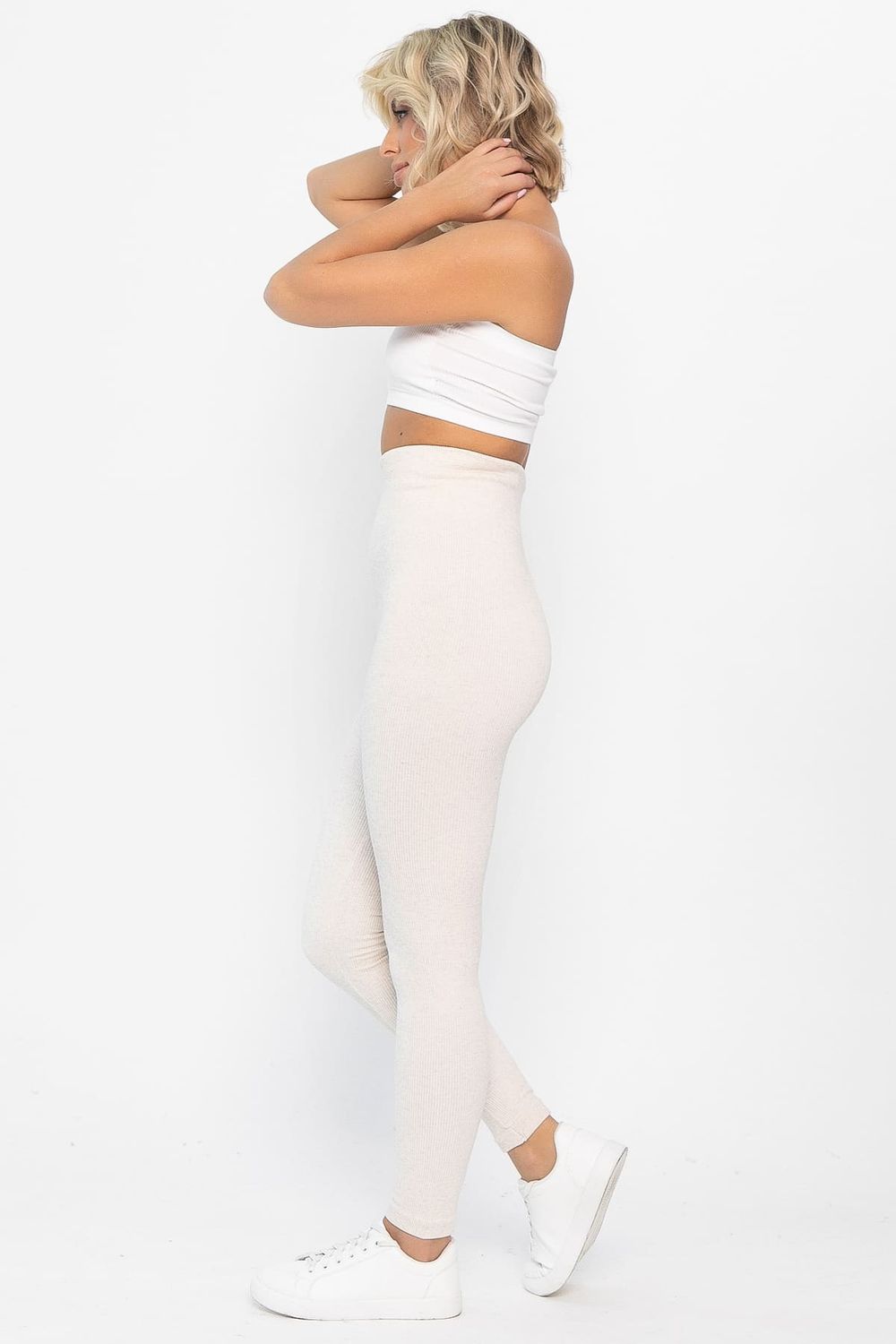 Лосины в рубчик утепленные НЬЮ (экрю) Б14973-7М LT Collection