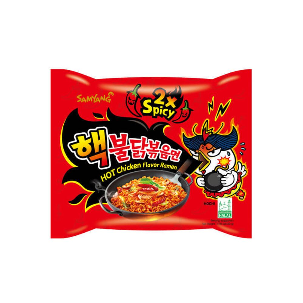 Лапша быстрого приготовления очень острая со вкусом курицы Samyang Hot Chicken Flavor Ramen 2xSpicy 140 г