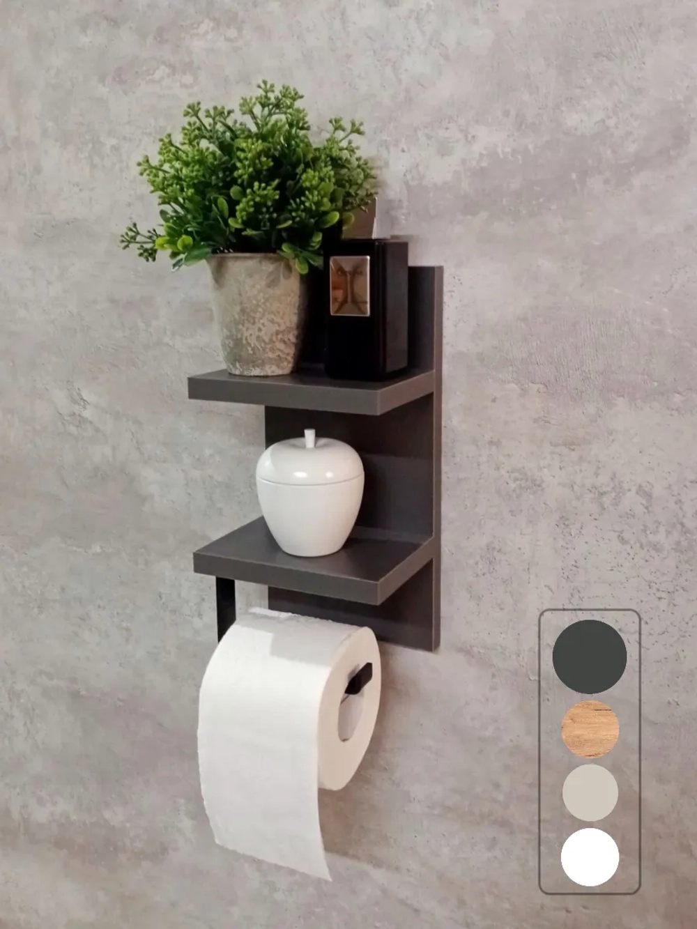 Держатель для туалетной бумаги с полками