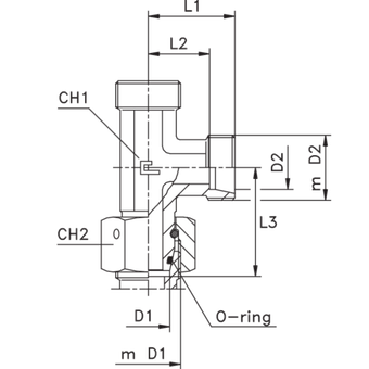 Соединение PNL DL06 12х1.5 DS06 14х1.5 (корпус)