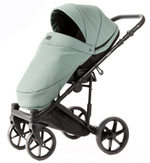 Детская коляска Adamex Locco Light Deluxe 3 в 1 LL-SA20 (СЕРО-ЗЕЛЕН. КОЖА)