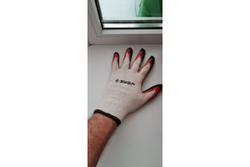 Трикотажные перчатки с двойной обливной ладонью из латекса ЗУБР р. L-XL, 10 пар 11459-K10