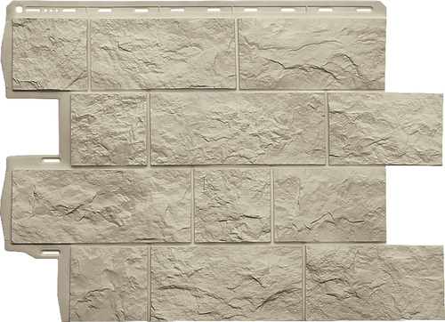 Фасадная панель Альта-Профиль Туф Эко Кремовый 680*560мм 0,38м2