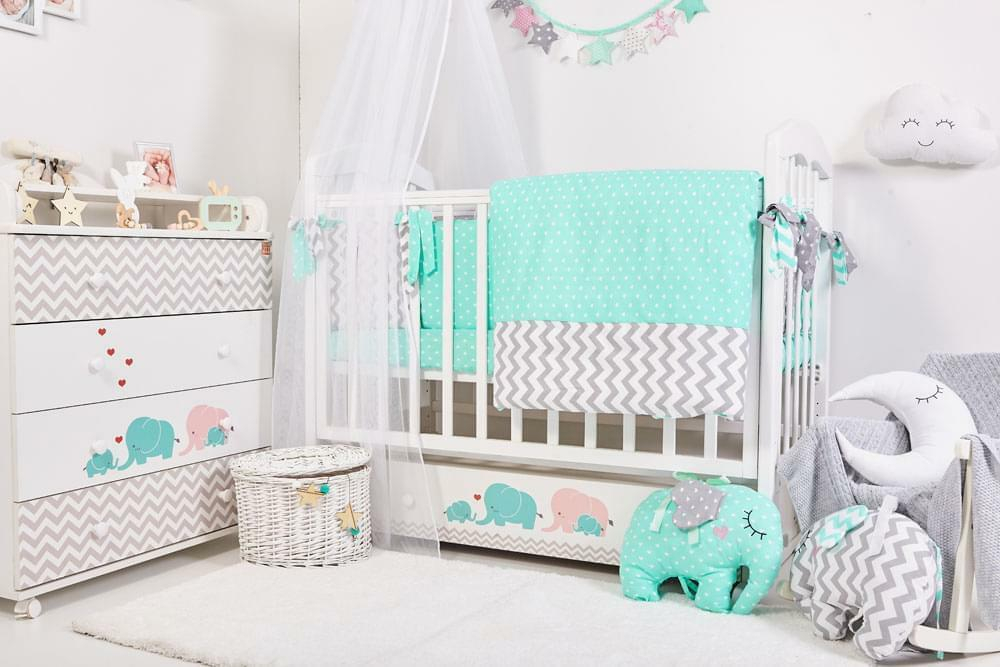 Кровать детская 120*60 "СИЛЬВИЯ"-7 (арт.47) универ маят/ящ "Слоники"