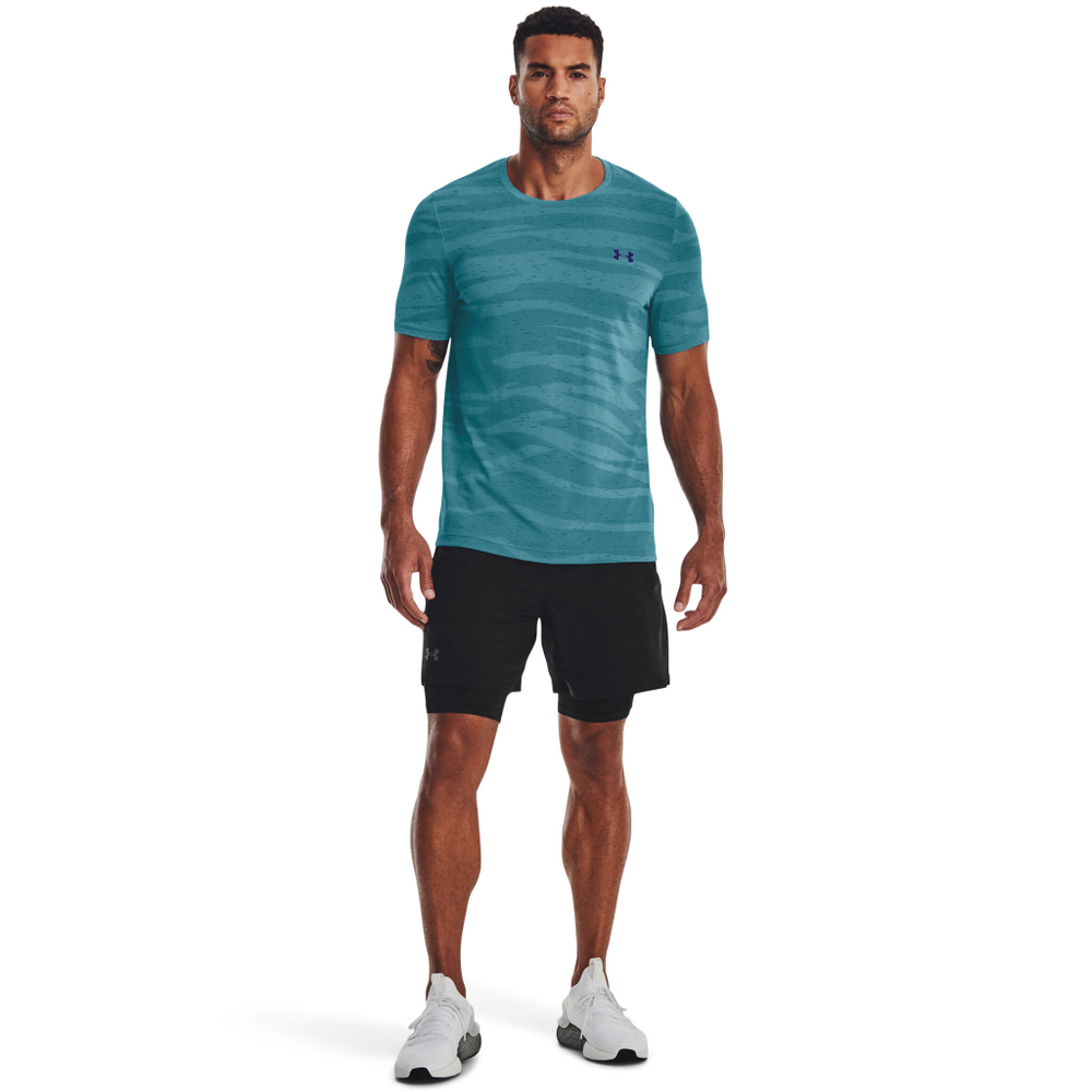 Мужское теннисное поло Under Armour Seamless Wave Men - Blue, Turquoise