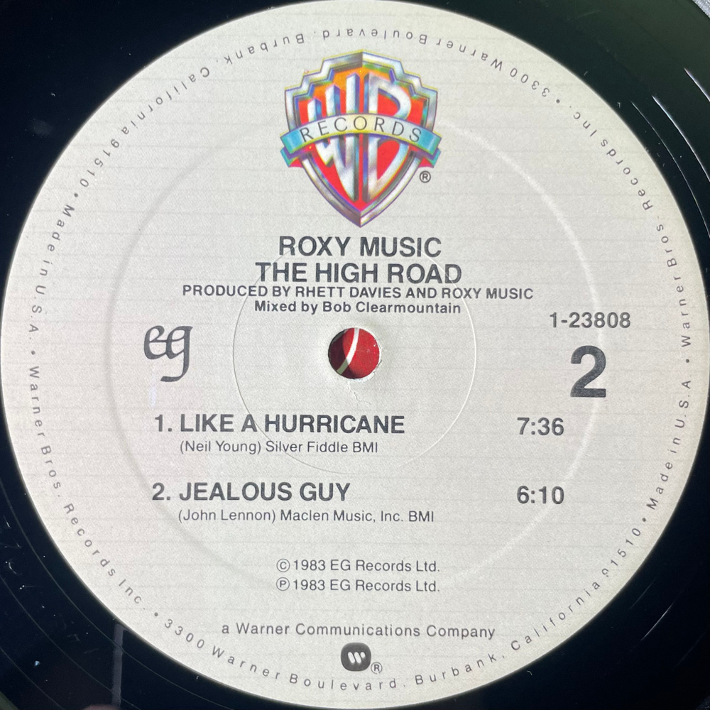 Roxy Music ‎– The High Road (США 1983г.)