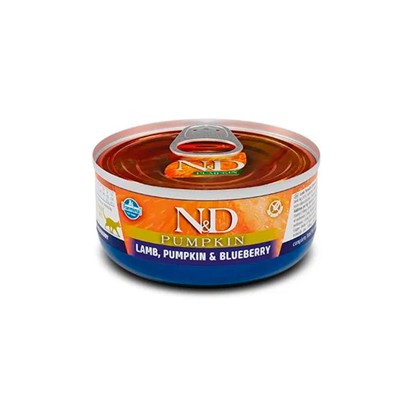 Farmina N&D PUMPKIN 70 г ТЫКВА ЯГНЁНОК ЧЕРНИКА консервы для кошек Фармина