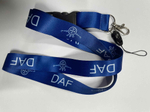 DAF (Cиний) / Брелок, шнурок для ключей на шею DAF (ДАФ), ланъярд, крафт, синий (1 шт)