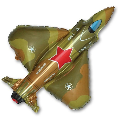 Фольгированный шар-фигура «Истребитель» милитари, 99 см