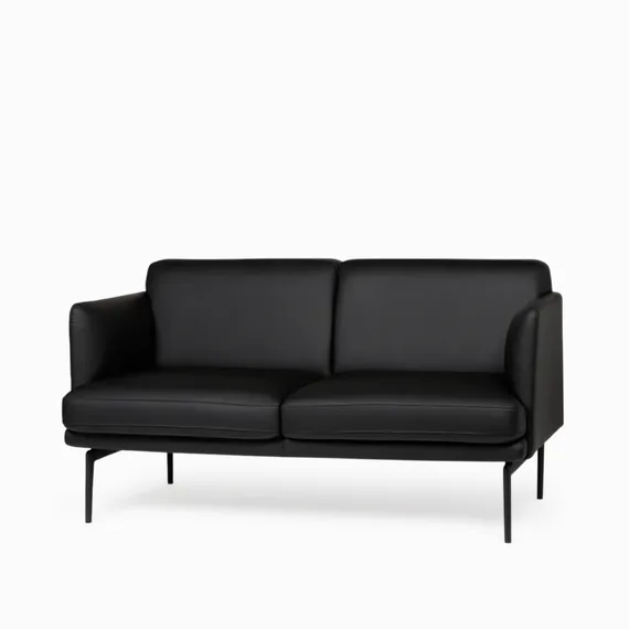 Диван Bisq 156 см, черная кожа