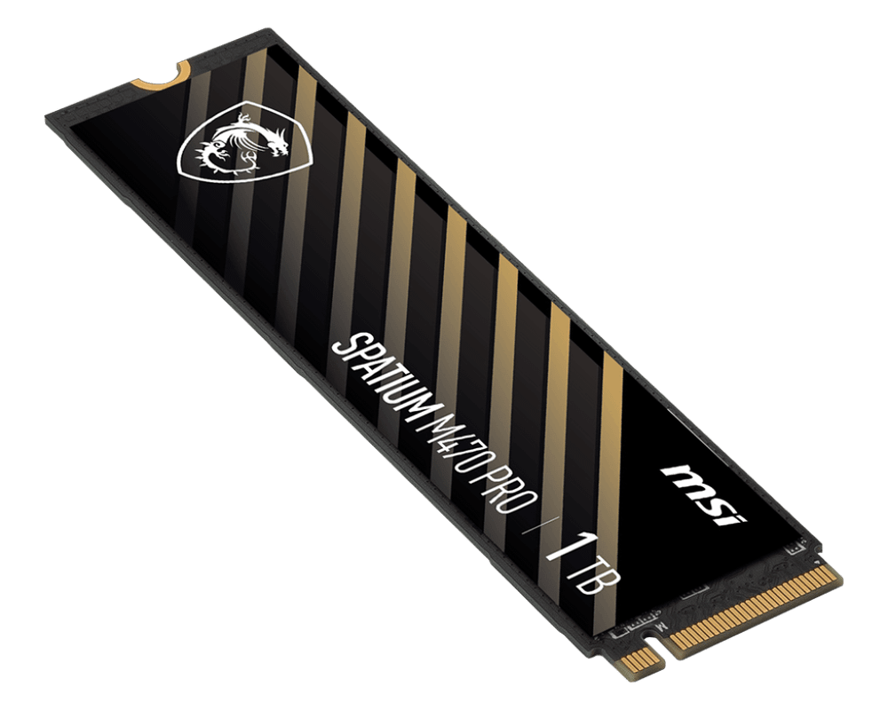 Твердотельный накопитель 1000Gb SSD MSI SPATIUM M470 PRO PCIe 4.0 NVMe M.2 1TB R6000Mb/s W4500MB/s