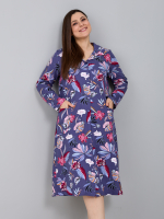 Халат Х-552/синий-тропик