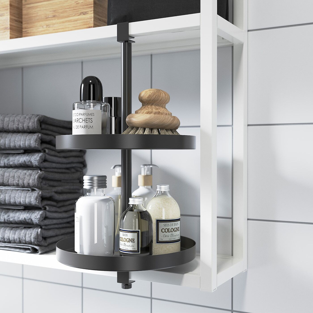 IKEA ENHET  (ИКЕА ЕНХЕТ)  -  Вращающаяся полка, антрацит, 40x21 см