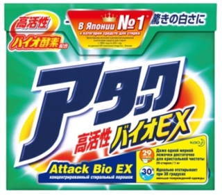 Порошок стиральный универсальный KAO Attack Bio EX, цветочный, 900 г