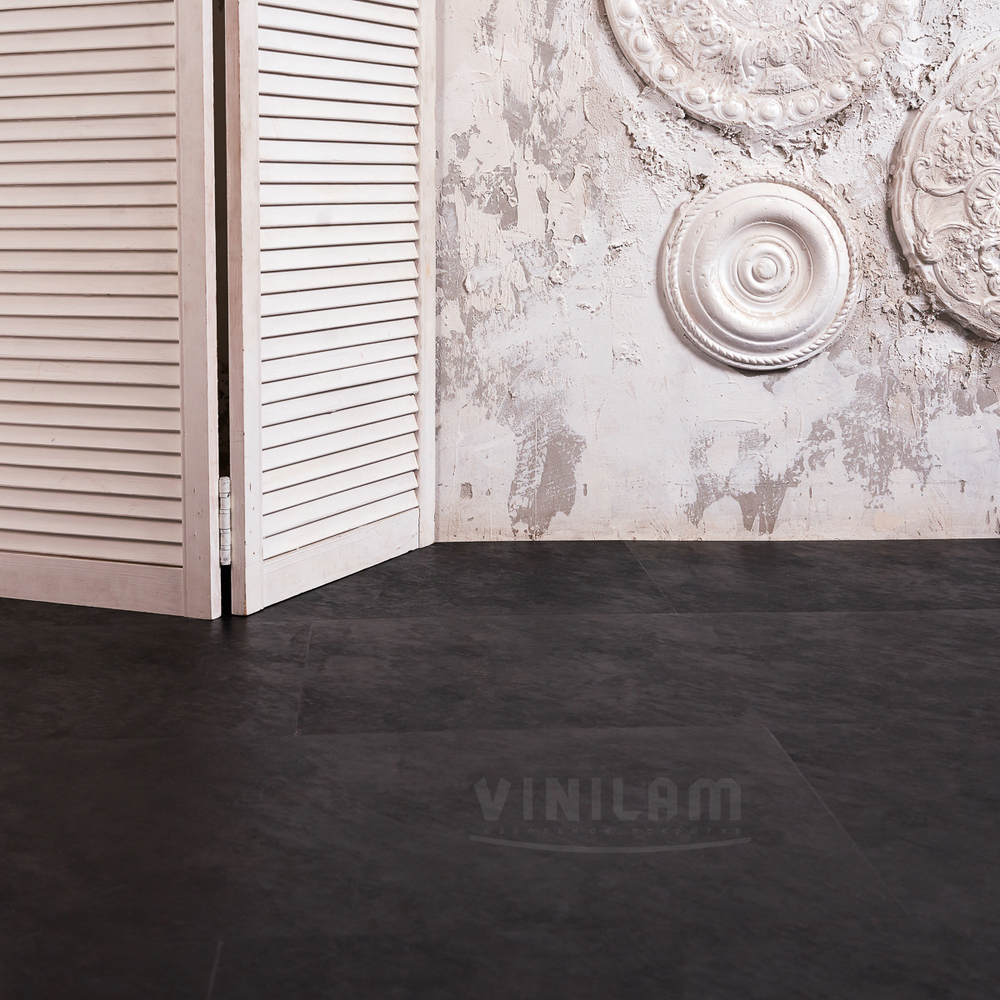 SPC Ламинат CERAMO VINILAM STONE Сланцевый Черный