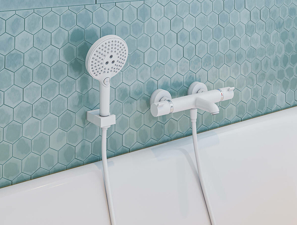 Смеситель для ванны Hansgrohe Ecostat Comfort 13114670 с термостатом черный матовый