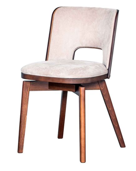 Стул Lucca-F-SW вращающийся Бежевый / Американский орех / массив Бука