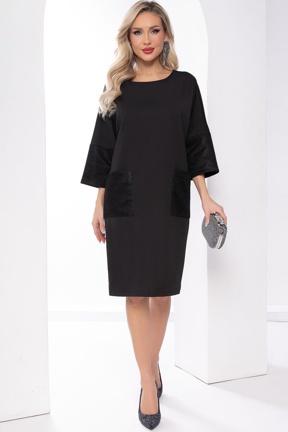 Платье "Кайла" (блэк) П8075 LT Collection