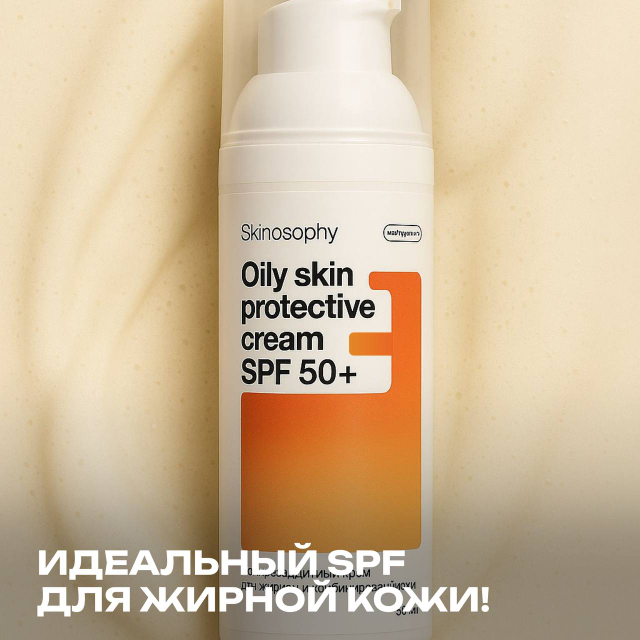Солнцезащитный крем SPF 50+ для жирной и комбинированной кожи