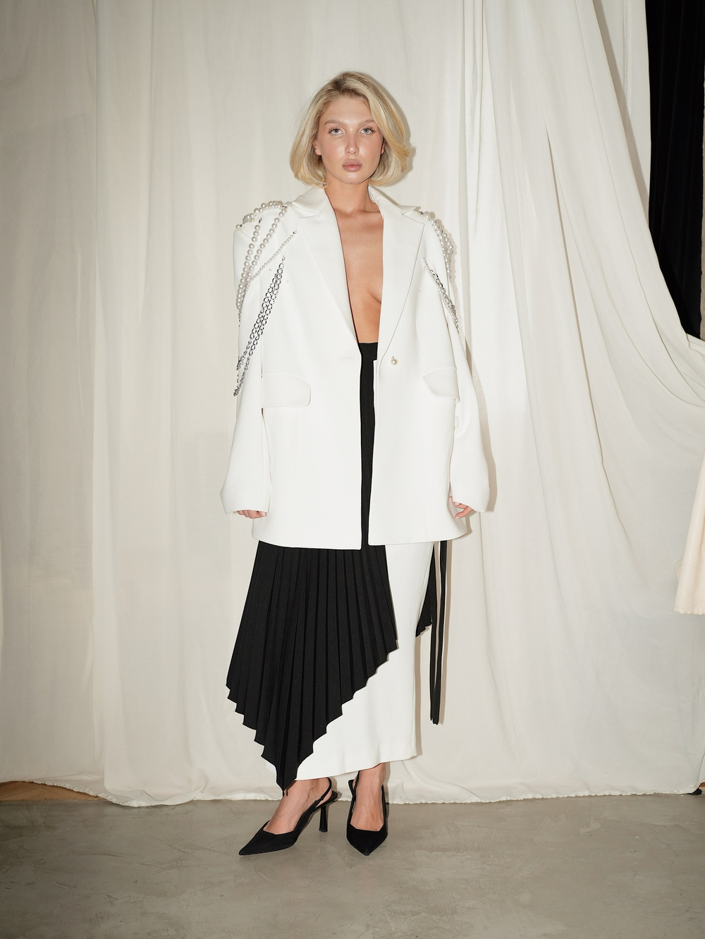 Пиджак "Шальная императрица" в белом