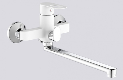 22018-F Cмеситель для ванны (белый) HANSEN  (10/1шт)