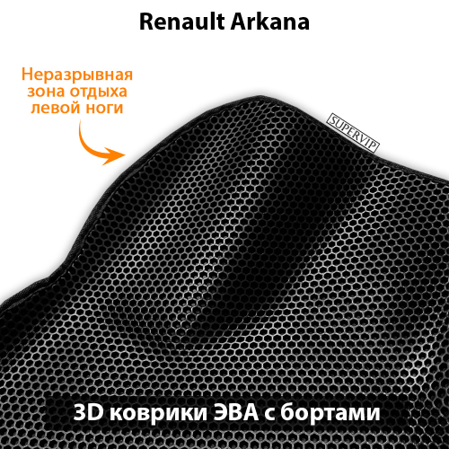 Передние автомобильные коврики ЭВА с бортами для Renault Arkana (19-н.в.)