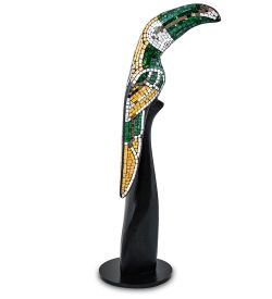 Decor and Gift 23-029-04 Н-р статуэток из трех «Тукан» дерево+стекл.мозаика (50,40,30 см)