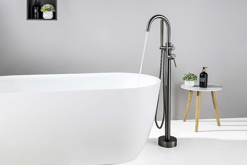 Смеситель для ванны Aquatek Европа AQ1345BGM оружейная сталь
