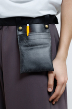 Карман на пояс из ЭКО кожи, черный