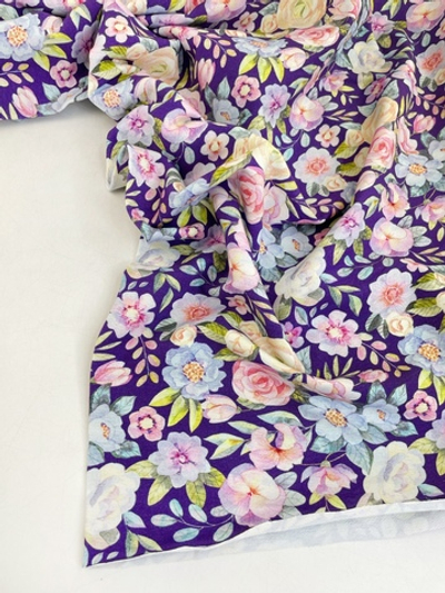 ВЕЧЕРНИЕ ЦВЕТЫ №28 - Футер 2х-нитка с лайкрой, пенье