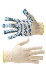 Перчатки трикотажные «Волна» с точечным ПВХ-покрытием ладони (10 класс), арт. 7.006