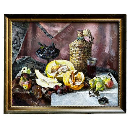 Павловский Генрих Васильевич (1907–1973). Натюрморт с фруктами и вином. 1958 год