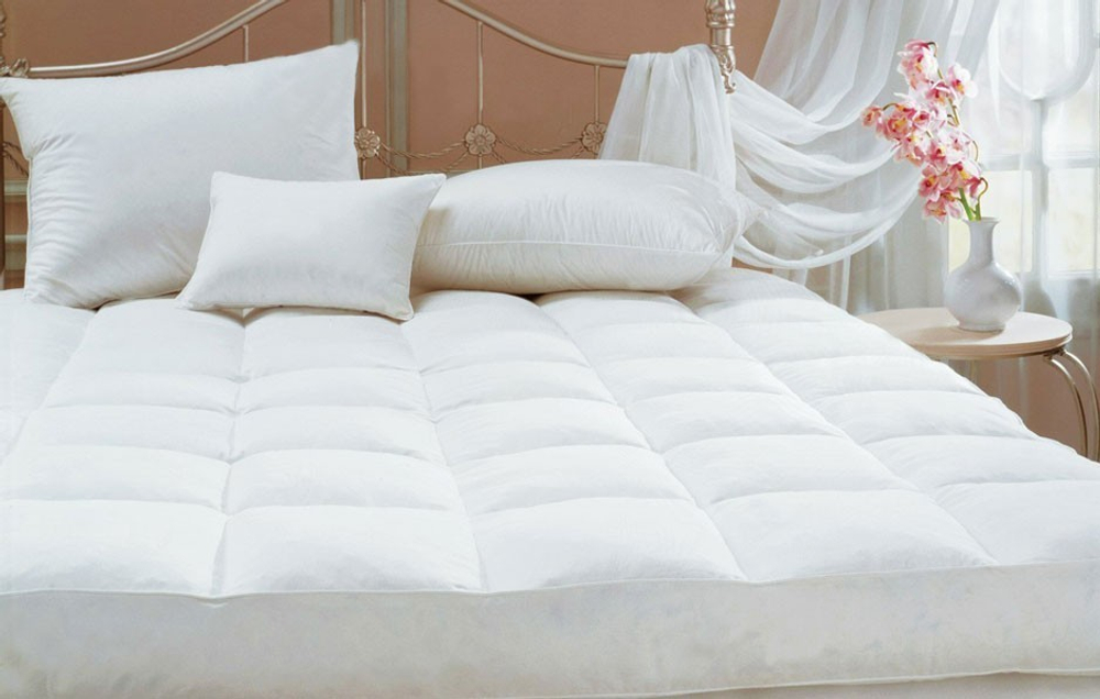 Перина пуховая 15 см 100x200 климат-контроль Dorbena