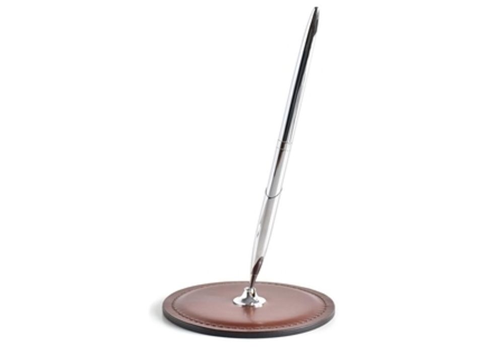 Подставка для одной ручки PREMIUM из кожи Full Grain Toscana/Cuoietto шоколад