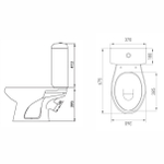 Унитаз-компакт "Элисса" белый Премьер (кос, НИЖН, дюро,быстр., М/Л, 2кн.арм.OLI) (Ст.Оскол)