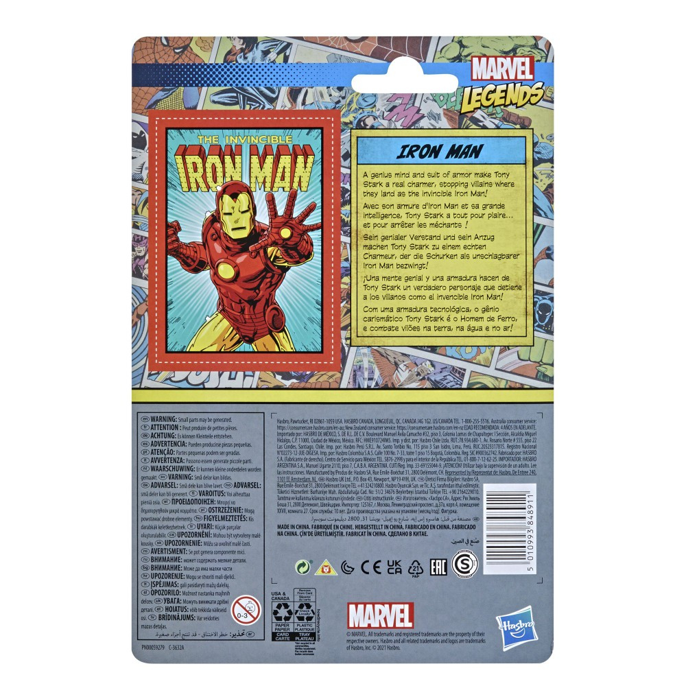 Hasbro F2648 F2656 — Фигурка Железный человек 10 см (Retro) Marvel Legends F2656 — фото 4