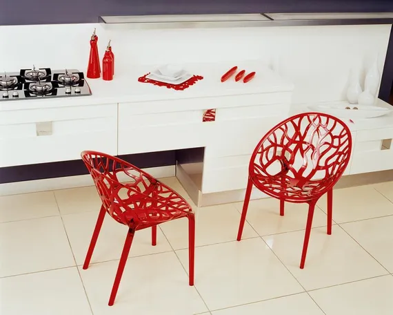 Стул Crystal прозрачный красный | Siesta Contract | Турция