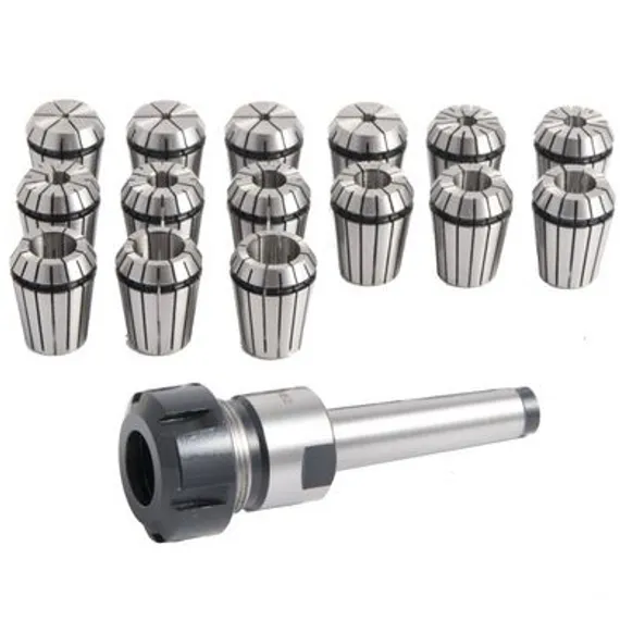 Цанговый патрон Optimum MK2 / M10 / ER25 с комплектом цанг 15 шт., 1-16 мм
