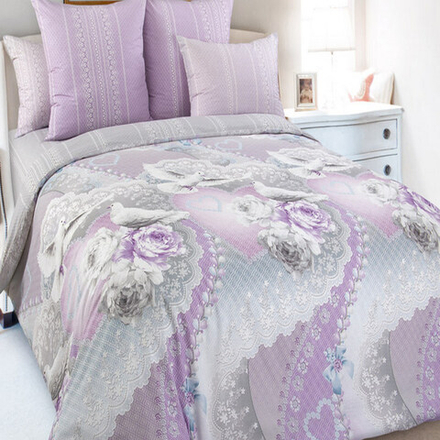 Комплект постельного белья "П37. ИСТОРИЯ ЛЮБВИ", перкаль, 100% хлопок.