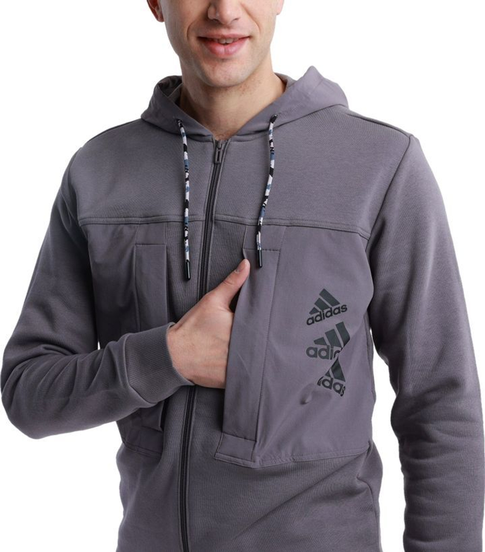 Толстовка Adidas M Q4 BL FZ HD фиолетовый